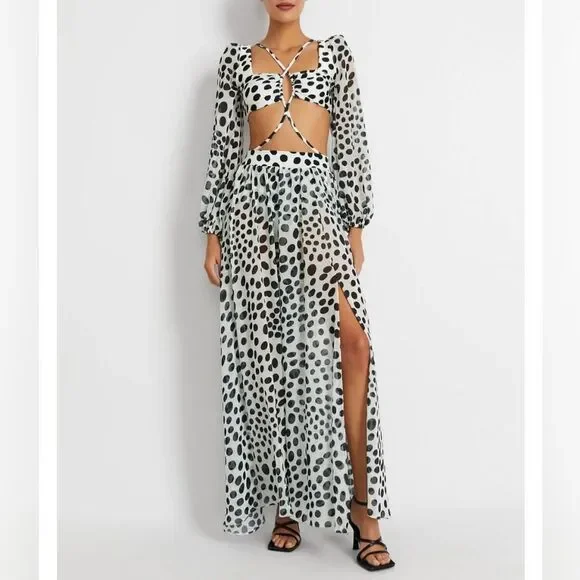 NWT PatBO Bossa Long Sleeve Cutout Dress - Picture 13 of 16